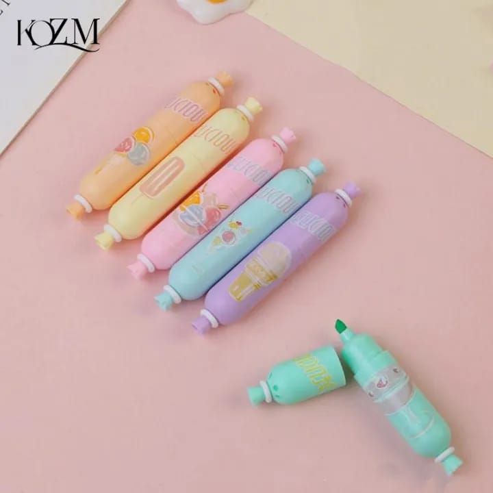 Cute Candy Shaped Highlighter - Colorful Stationery for School & Office