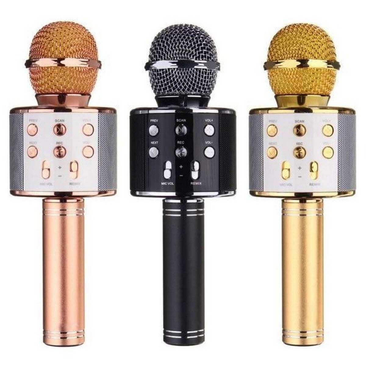 Wireless Bluetooth Karaoke Microphone & HiFi Speaker - WS-858 | Voice Changer & Recorder