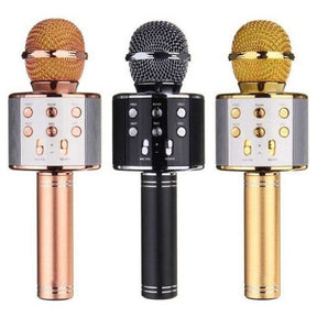 Wireless Bluetooth Karaoke Microphone & HiFi Speaker - WS-858 | Voice Changer & Recorder