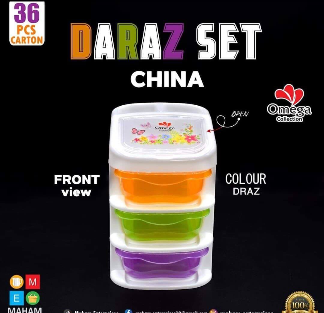 China mini daraz pack of 3 box set storage container