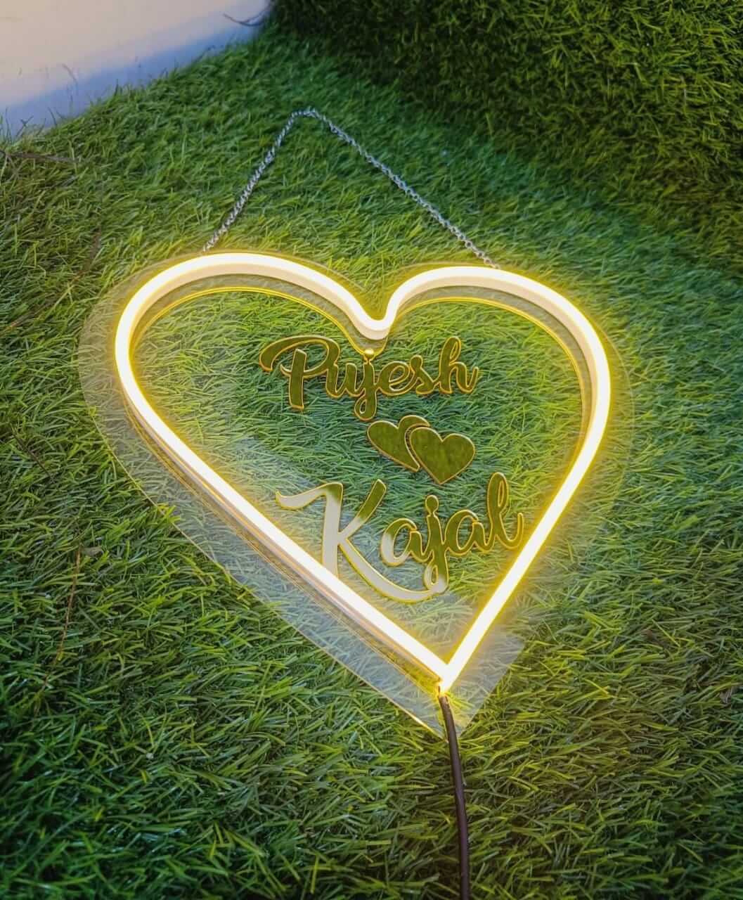 Custom Heart Name Neon Sign