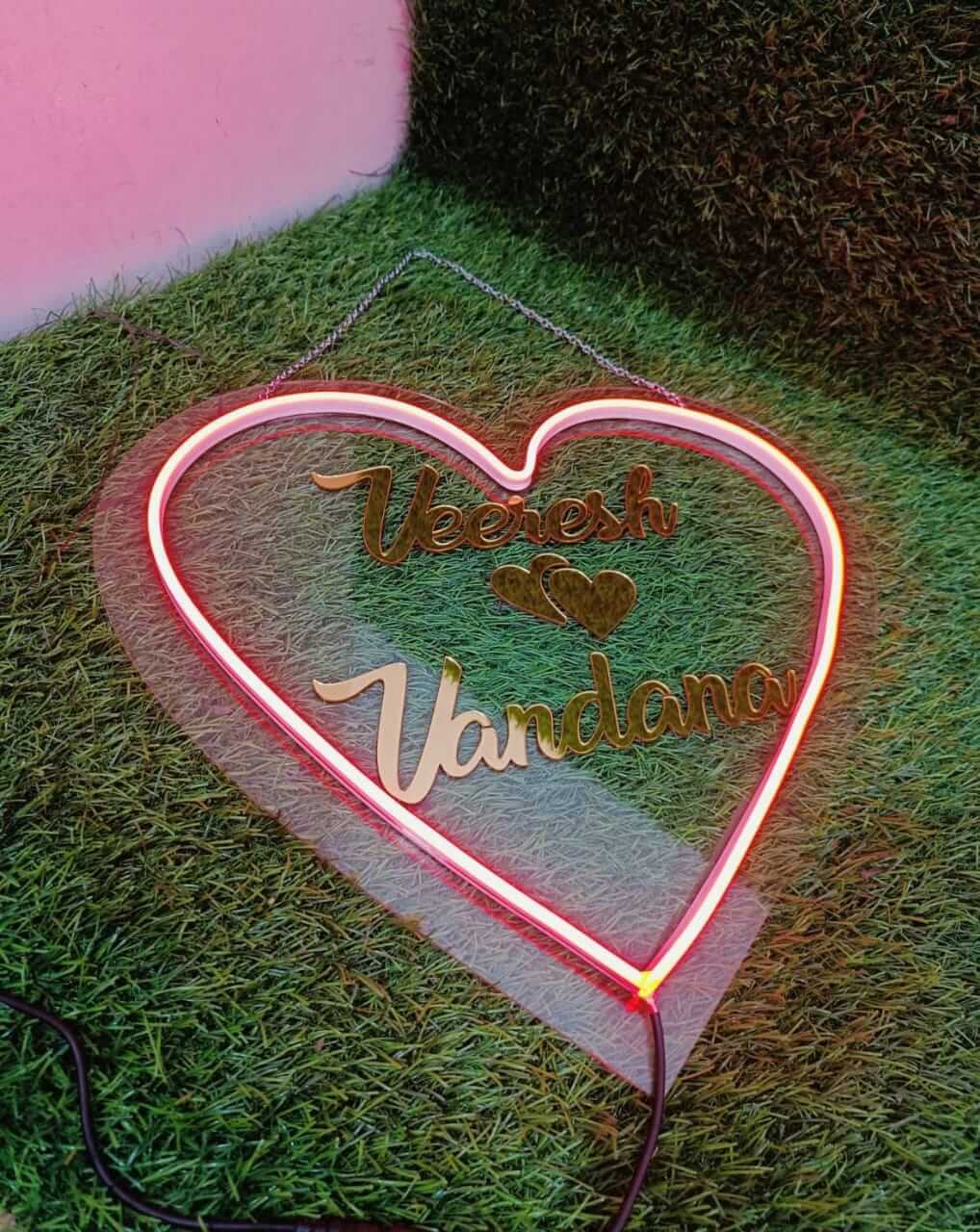 Custom Heart Name Neon Sign