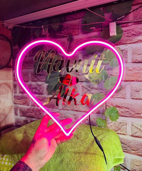 Custom Heart Name Neon Sign