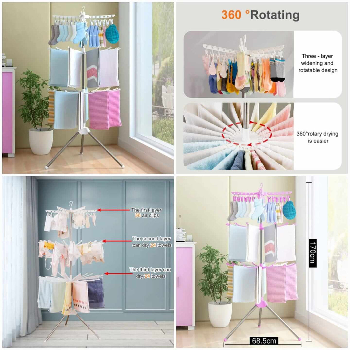 Laundry Clothes Drying Rack (Box Packing)