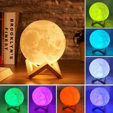 3D Moon Lamp - Realistic Moon Surface Night Light